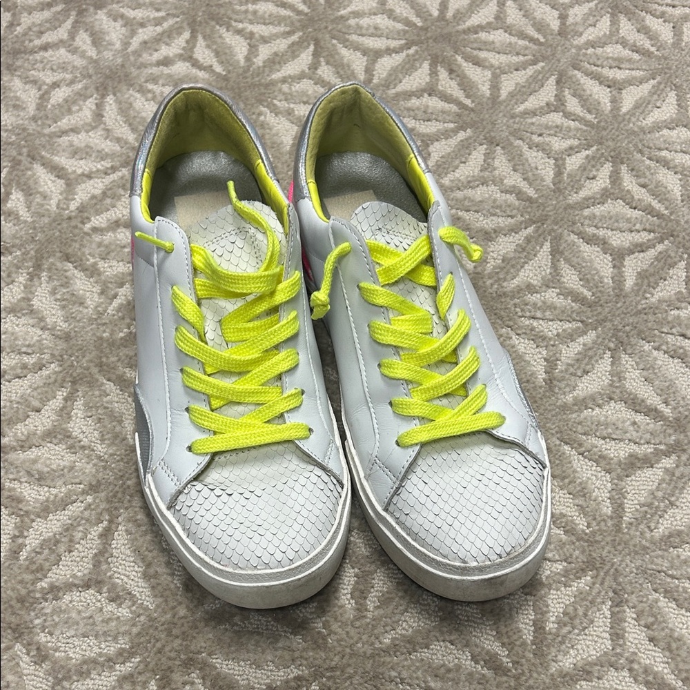 Dolce Vita Sneakers with Bright Yellow Accents